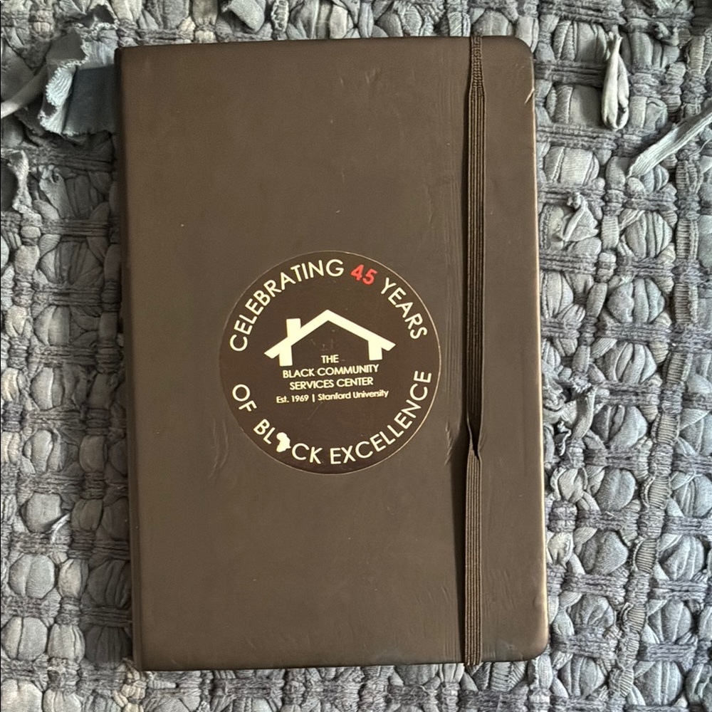 Black leather cover Ofc Notebook Minimalist Design Stanford University preowned